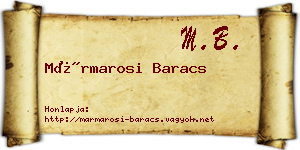 Mármarosi Baracs névjegykártya